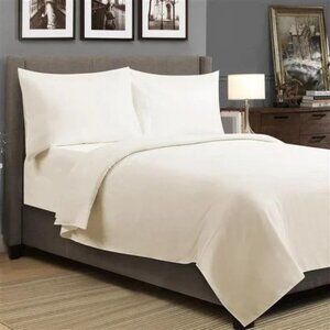 Millano Organic Cotton 4-Piece Sheet Set Ivory